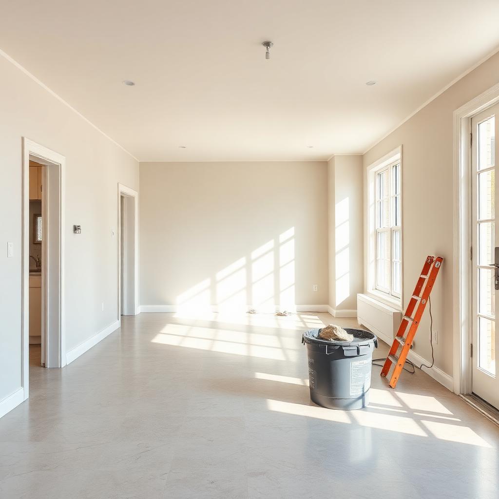 Clean room after builders work